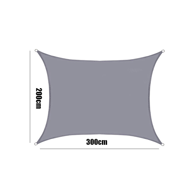 21 farger vanntett skygge seil polyester oxford stoff firkantede markiser solseil solseil for hage terrasse badegård seil: 200 x 300cm