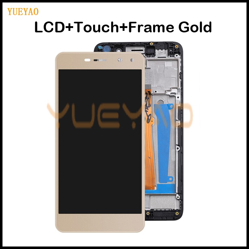 Écran tactile LCD de remplacement, pour Huawei Y5 Y5 iii MYA L02 L41 L22 Nova Young Y6: WithFrame Gold