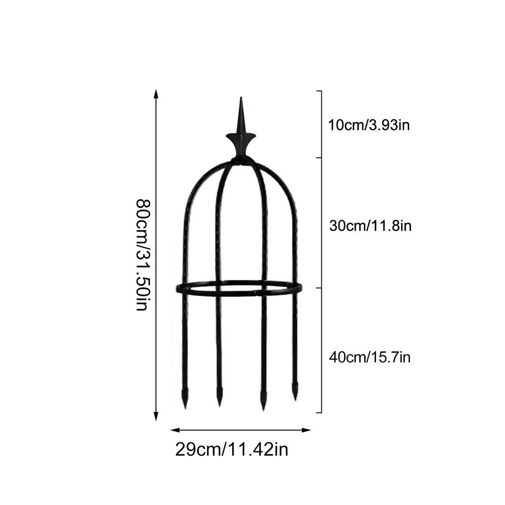 Obelisk plante klatreplante vinstativ haveplante klatreespalier splejset stål blomsterramme stativ plante pottestøtteramme: En højde 80cm