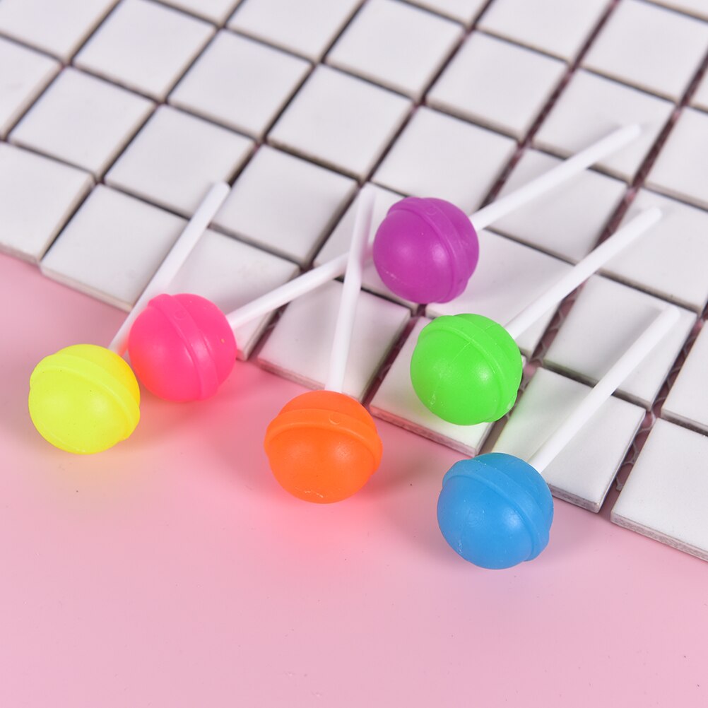 6Pcs/lot Sweet Candy Cleaner Lolipop Eraser For Kids Stationery School Supplies