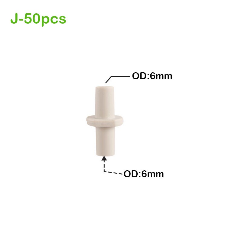 50pcs Garden Irrigation Connectors Barbed Single Double Tee Elbow Drip Arrow Cross Coupling Watering Fitting For 4/7mm Hose: J