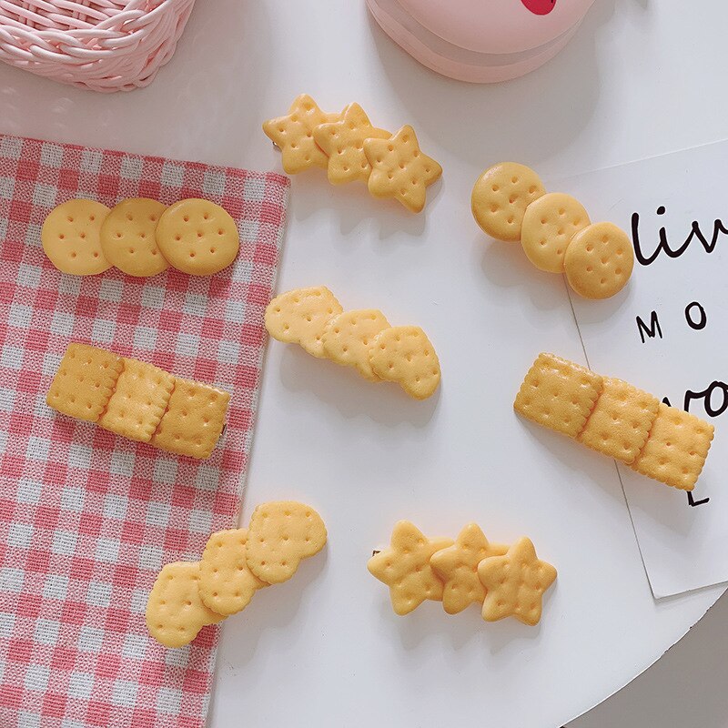 Leuke Meisjes Haar Clip Cookie Vorm Haarspeld Haar Accessoires Kinderen Haarspelden Hoofddeksels Cartoon Haarbanden Haarspeld Hoofdtooi