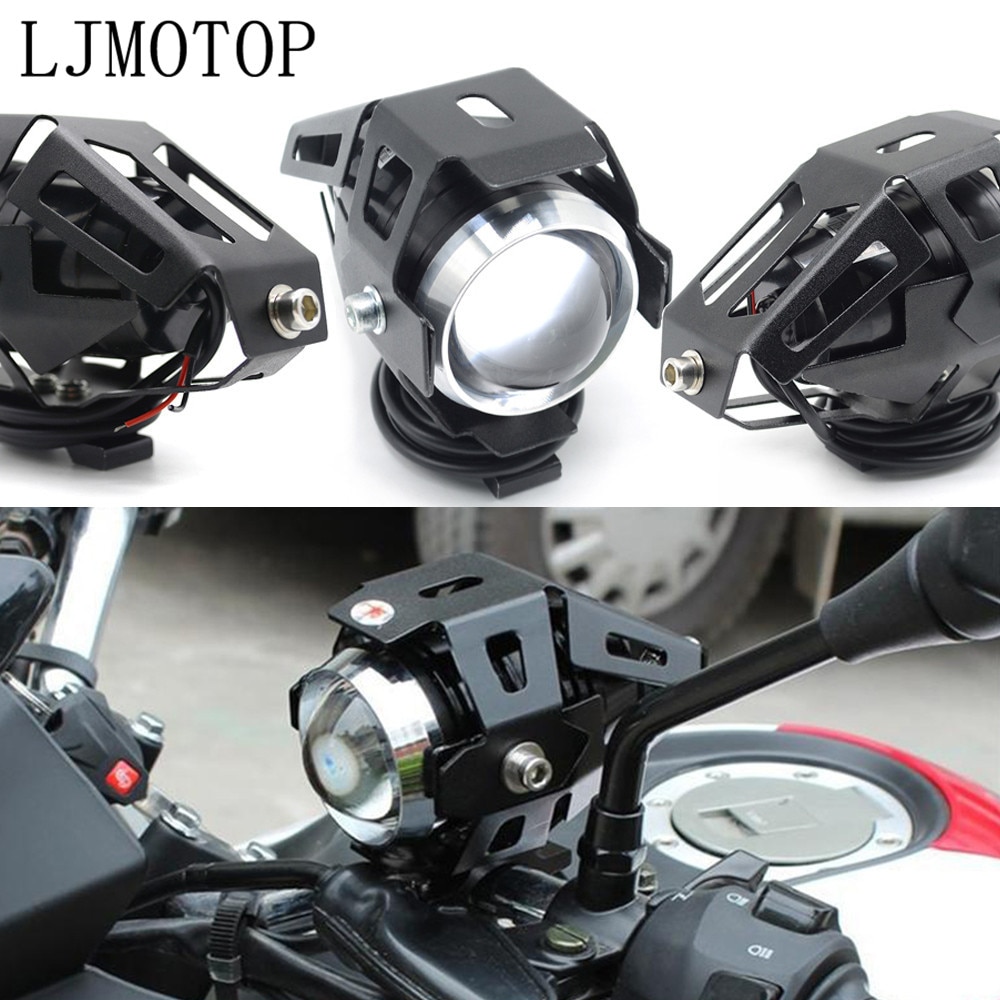 Motorcycle LED headlights U5 12V Decorative lamp Spotlight For YAMAHA Keeway TX125 Adventure Ninja 250 TMAX500/530 XP500 XP530