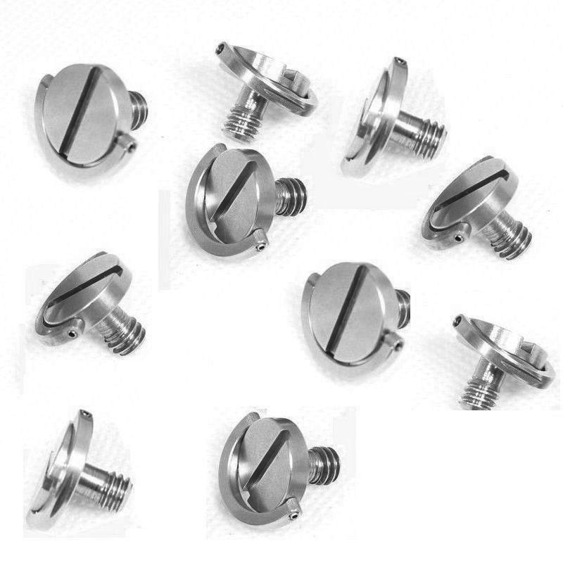 10Pcs/set Camera screws 1/4 Inch D-Ring Screw Stainless Steel Quick release screw Durable Stainless Steel D-Ring Screw For Camer