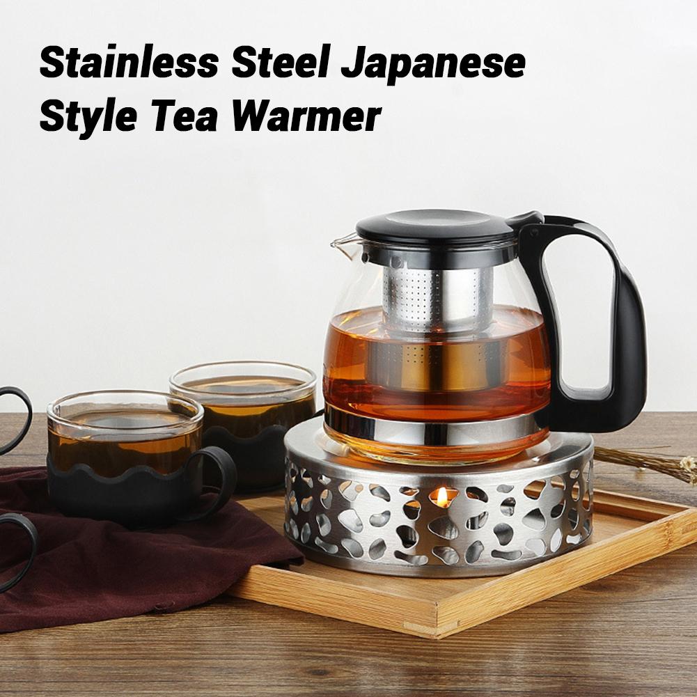 Bärbar tevärmare tehållare i rostfritt stål ljusvärmare teljushållare kaffevärmare värmebas tekannahållare