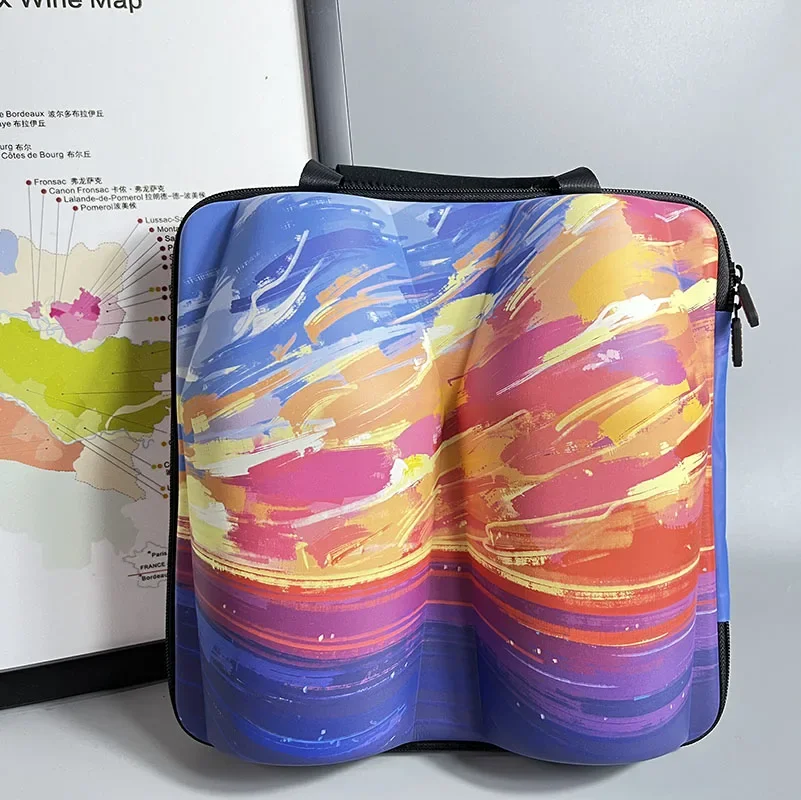 Estojo portátil para vidro de vinho, à prova d'água, portátil, proteção rígida, estojo de transporte para copos de vinho: Laranja