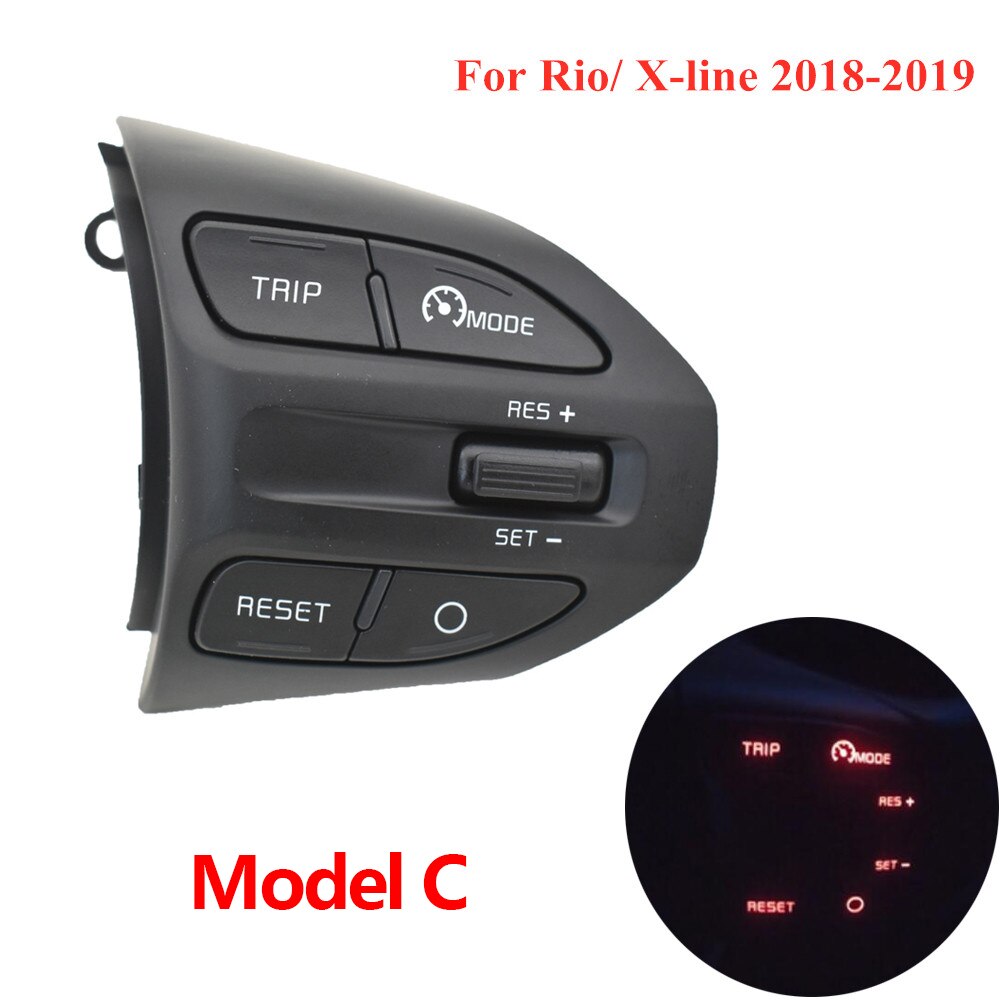 Multifunktionskontakt rat fartpilot volumen bluetooth knap til  k2 rio 4 kia rio x-line: Model c