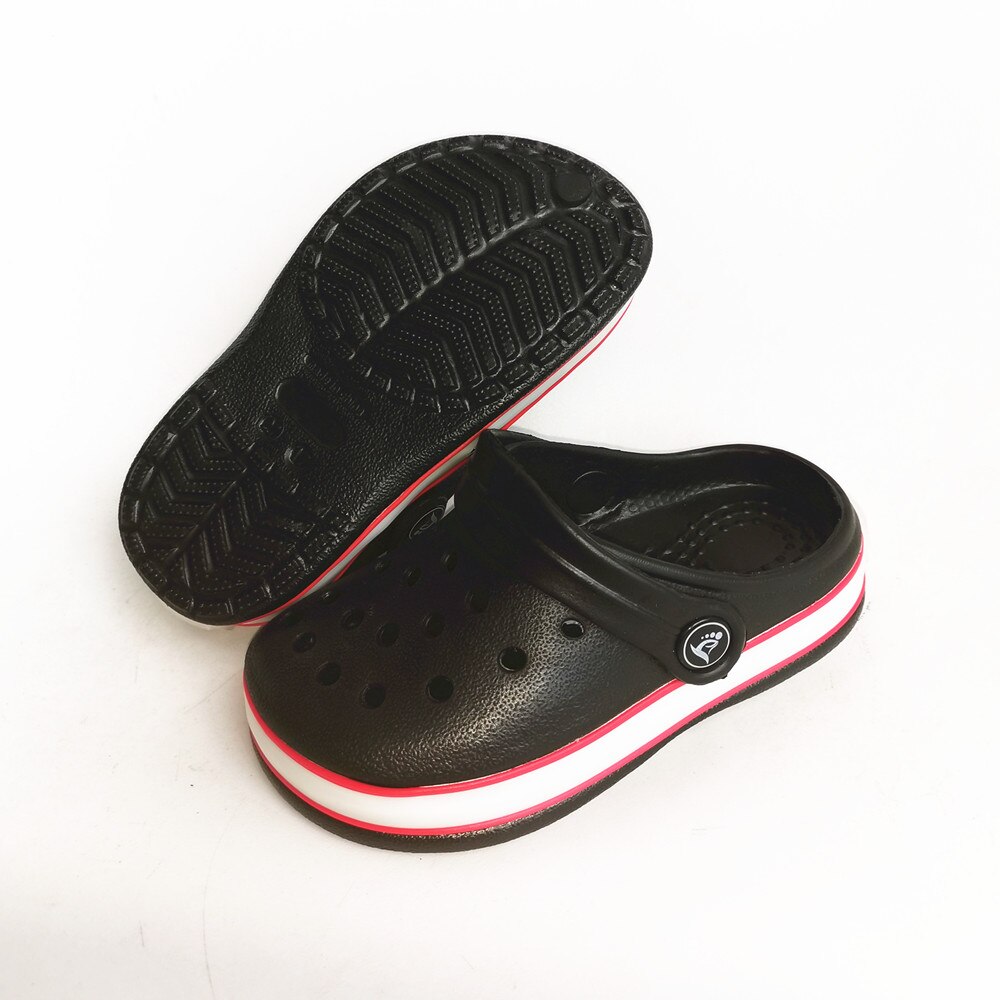 Ltolo barn pojke baby neon led-lampor sommar mulor sandaler krokodil småbarn träskor tofflor skor för pojkar storlek 28 29 30 31 32 33