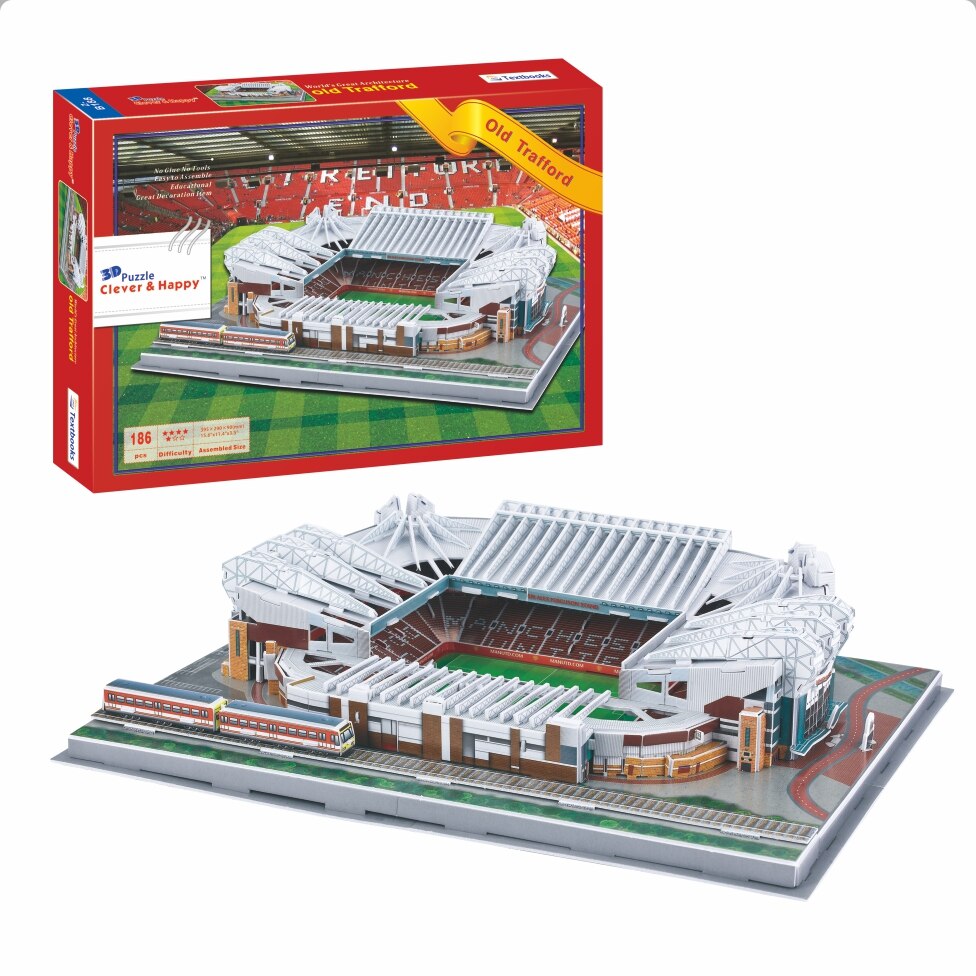 Clever & Gelukkig 3D puzzel voetbalstadion Old Trafford De Theatre van Dromen MUFC in souvenir Speelgoed Halloween Kerst