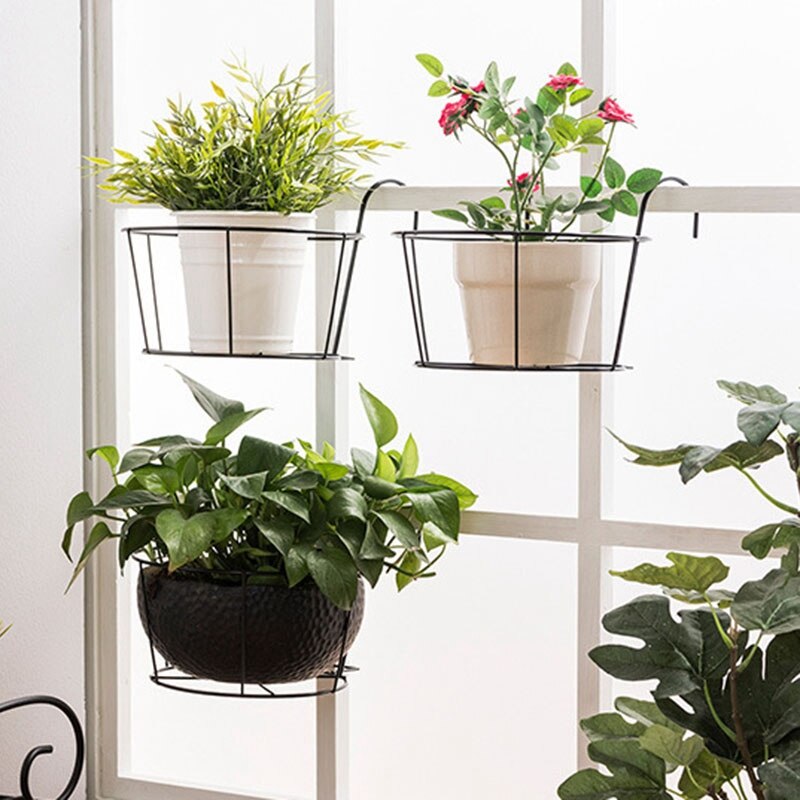 3 stk hængende plantekasser kurv, urtepotte stativ hængende plante kurve til indendørs og udendørs planter til indretning af verandaer