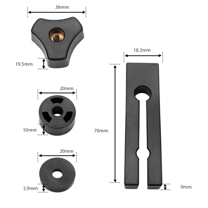 Multi-purpose Featherboard Safety Table Saw Push Block Kit Woodworking Engraving Machine Miter Gauge Slot DIY Tools