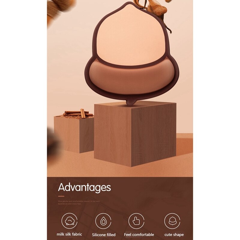 Mousepad, Cute Nut Mouse Pad, Ergonomic Mouse Pad, Mouse Pad Wrist Support, Ergonomic Mouse Pad, for Office and Home