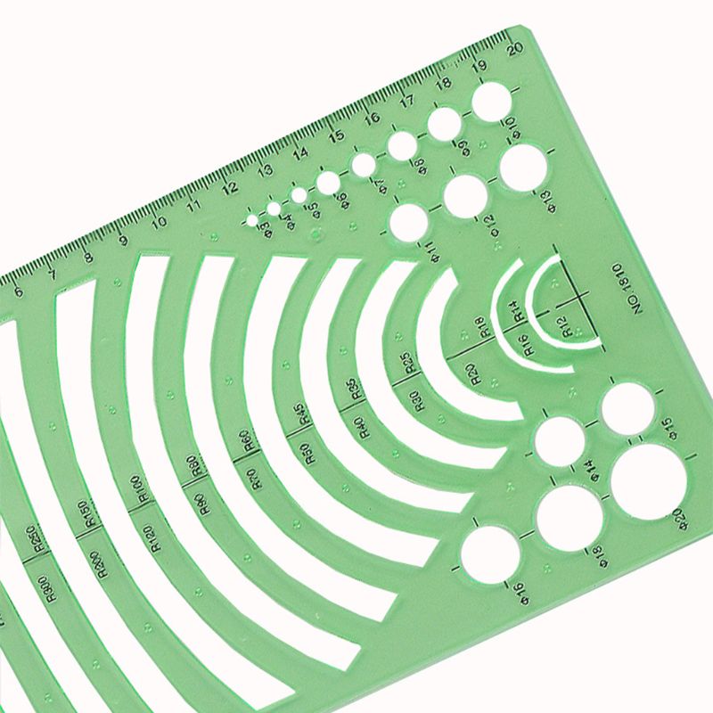 11 Pcs Drawings Templates Rulers Learn School Practical Measuring Multifunction Wide Usage Math Geometry Stencils Set Office