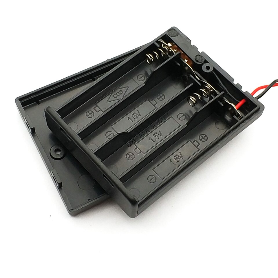 1Pcs AAA Battery Holder Case Box With Leads With ON/OFF Switch Cover 2 3 4 Slot Standard Battery Container