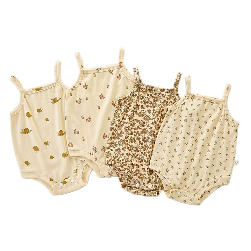 Zomer Baby Meisjes Kleding Sling Kinderen Jumpsuit 3M-36M Baby Meisjes Bodysuits Katoen Bloemen Soft Kids Romper roupas De Bebe