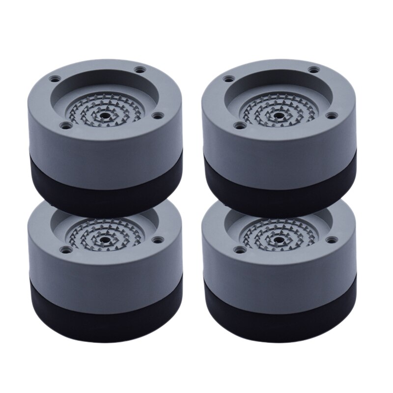 4 stk / sæt vibrationsdæmpende gummi støjreducerende vibrationer anti-gang fodmontering til vaskemaskine og tørretumbler justerbar højde vask