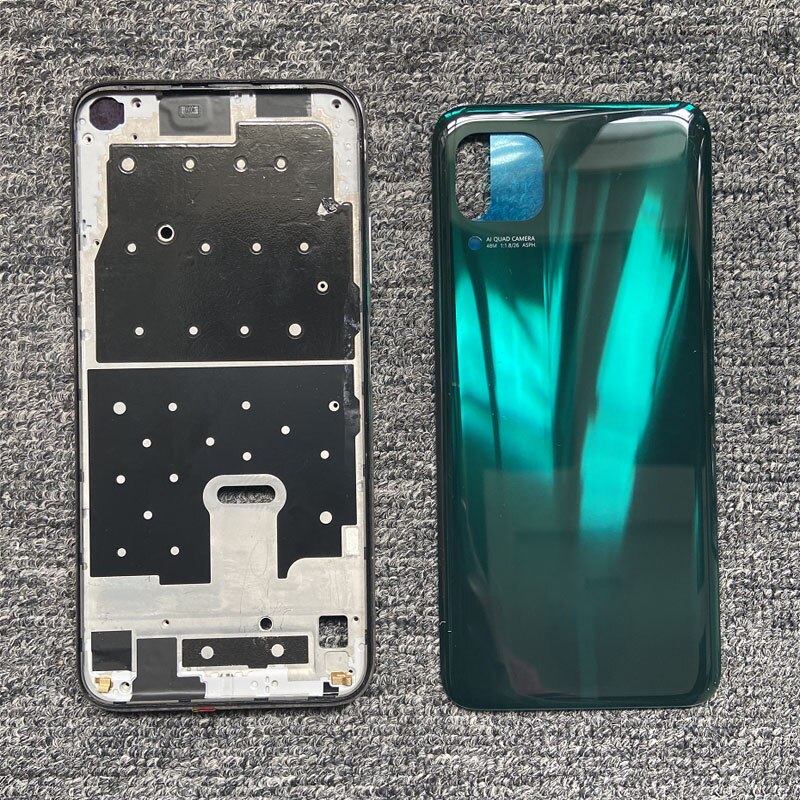 6.4&quot; For Huawei P40 Lite LCD Housing Front Bezel Middle Frame Holder+Battery Cover Back Cover For Huawei Nova 7i: 2 together  green