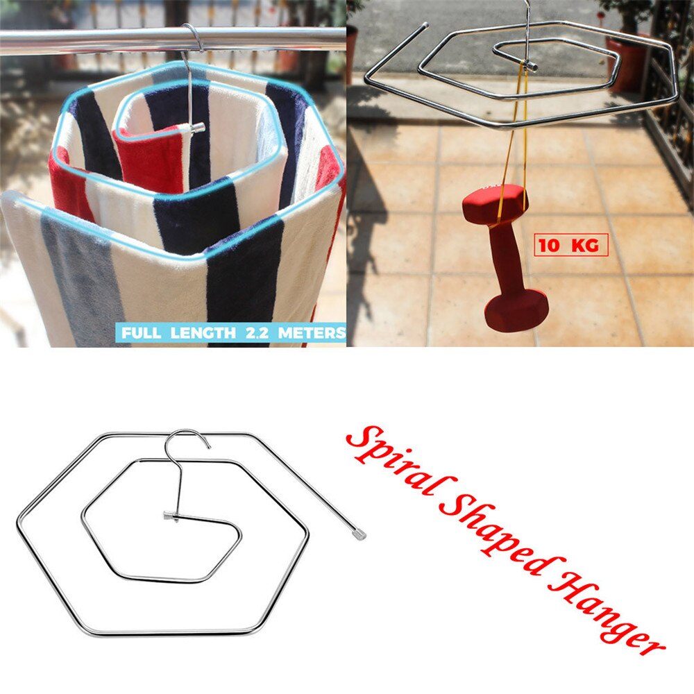 Drying Rack Spiral Shaped Hanger Rotating Storage Stable durable Rack Quilt Blanket Rack vertical