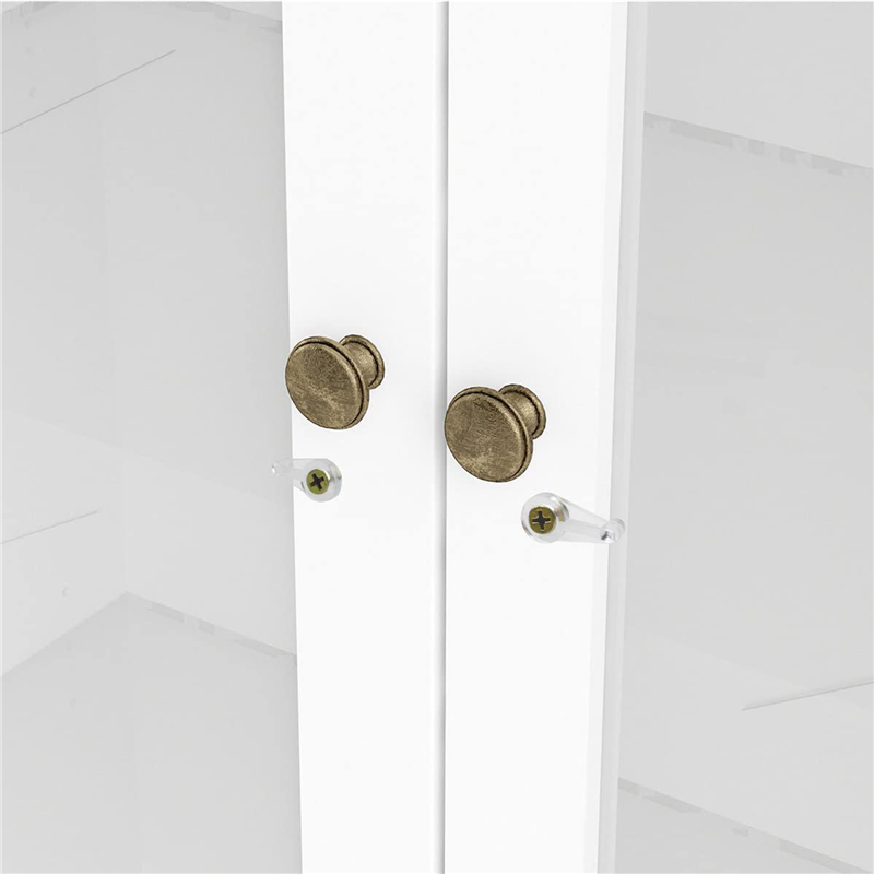 FAST-100 Pairs Glass Retainer Clips Kit Cabinet Glass Clips 4Mm Doors Clips With Screws For Fixing Glass Cabinet Doors