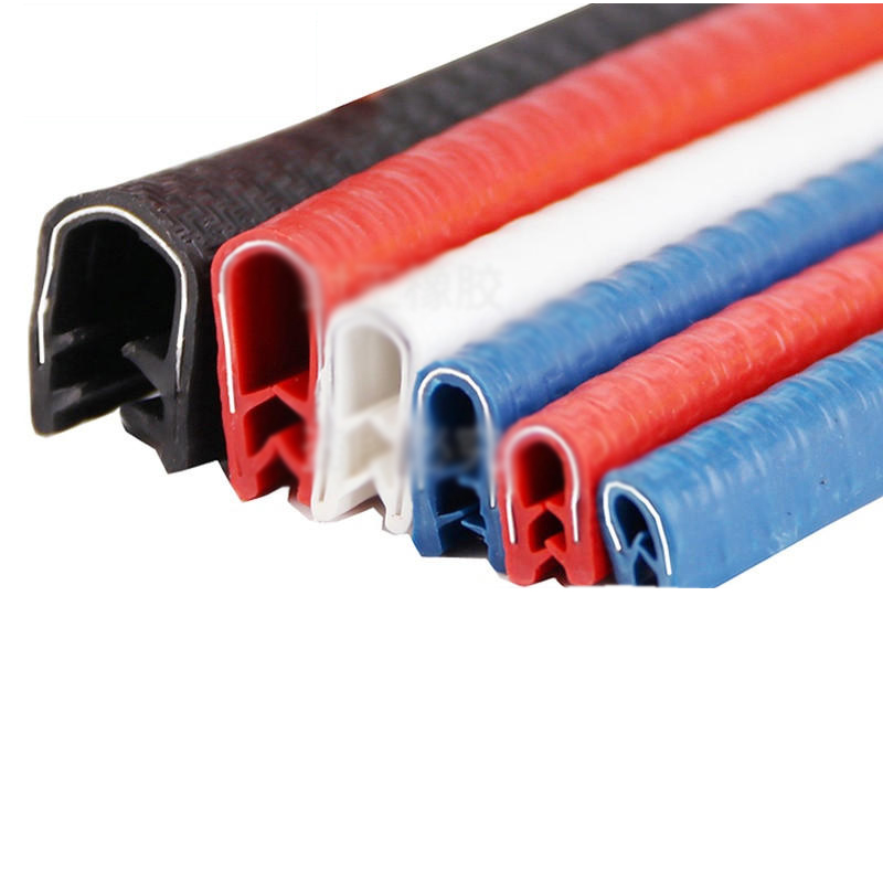 5m længder clmap fortykket panel u-formet gummitætningsliste kant gummibeskyttelsesliste metalplade kant gummiliste