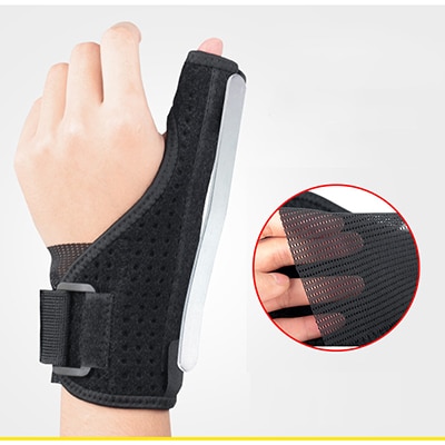 Soporte de muñeca deportivo sólido, correa de Metal transpirable, útil, para artritis, túnel carpiano: Left hand