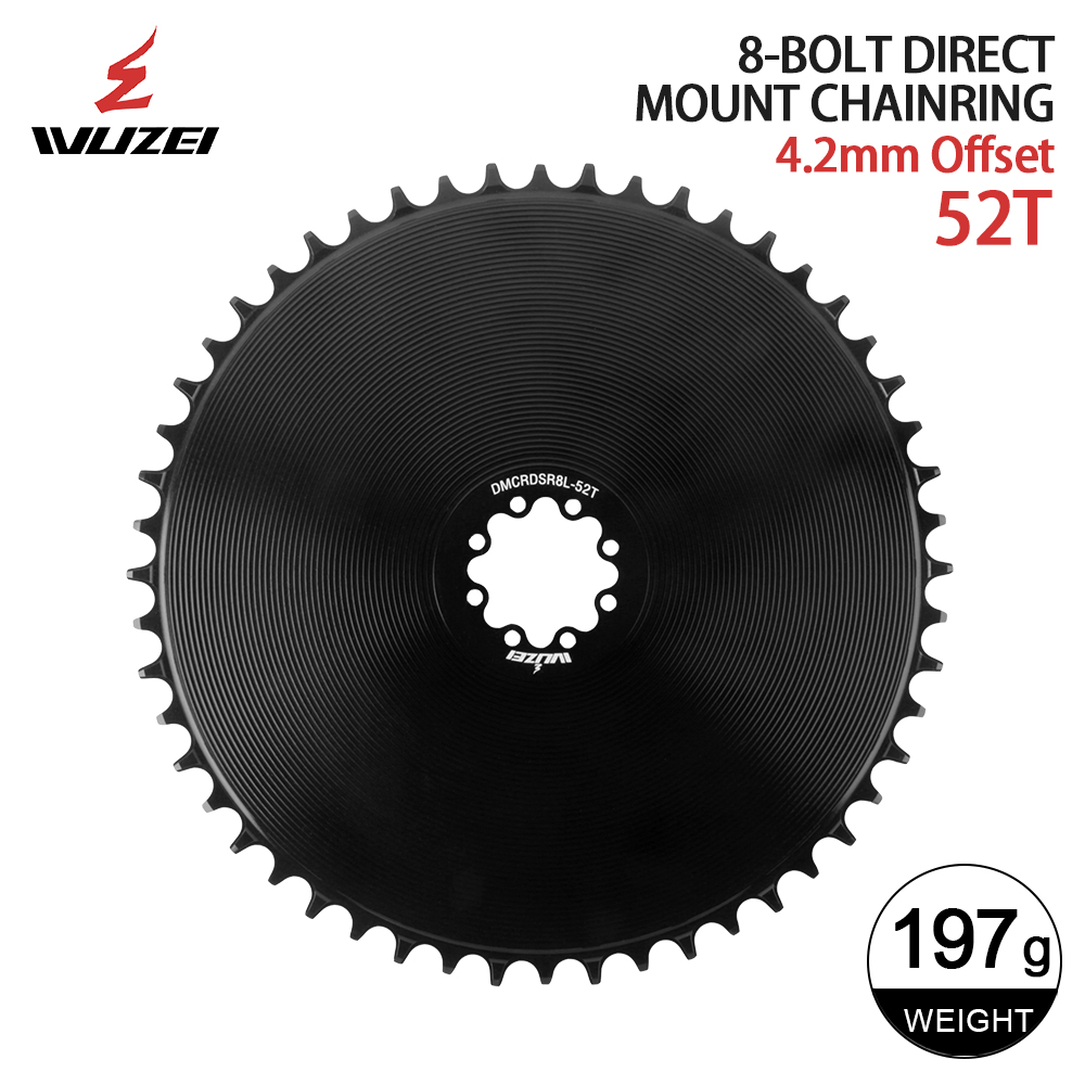 WUZEI-plato cerrado de 8 pernos, 4,2mm, 40-58T, para SRAM FORCE AXS, manivela de 12V, piñón de montaje directo ancho y estrecho, 8/9/10/11/12S: Verde