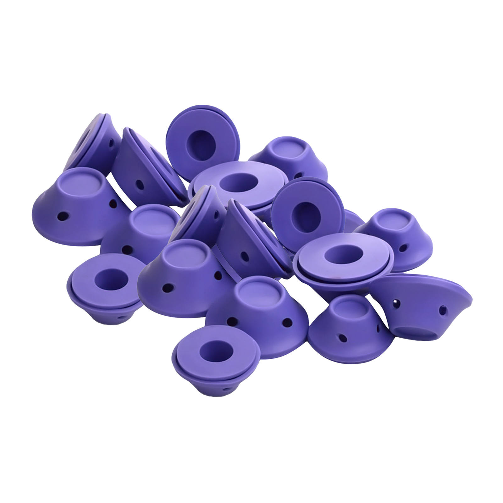 Silicone Hair Rollers Heatless Set Cold Wave Rollers Perm Rods for Natural Curly Wavy Hair Hairdressing Styling Kids Girls: Purple