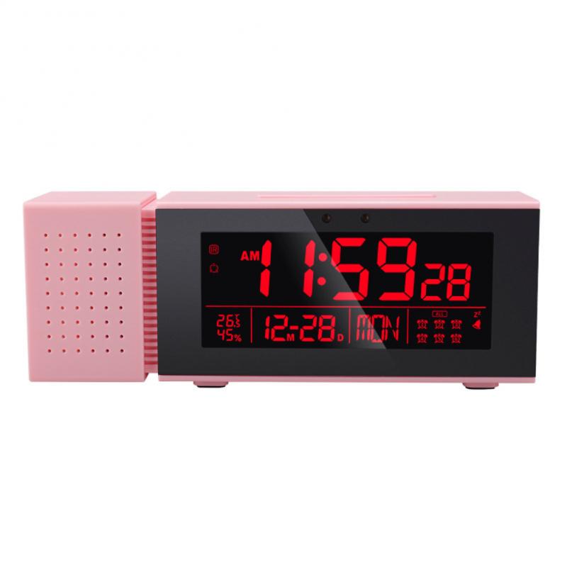 Digital Alarm Clock TS-P30 IR Sensor Movable Night Light With FM Radio Temperature Humidity Display: 03