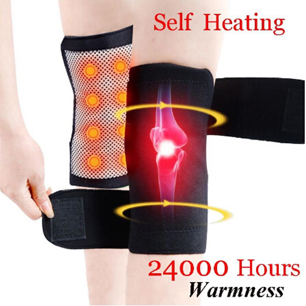1/2 Pcs Sport Kniebrace Ondersteuning Kneepad Protector Self Verwarming Riem Magnetische Beschermende Knie Massage Therapie Voor Artritis
