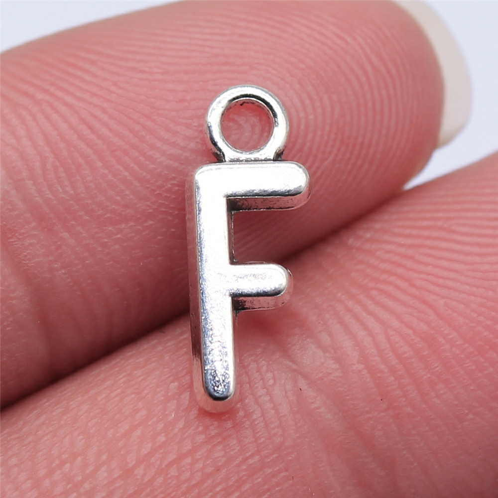 WYSIWYG 26pcs 16mm Alfabet A-Z Letters Charms Antiek Zilver Kleur Hangers Maken DIY Handgemaakte Tibetaanse Vinden Sieraden: Silver Plated