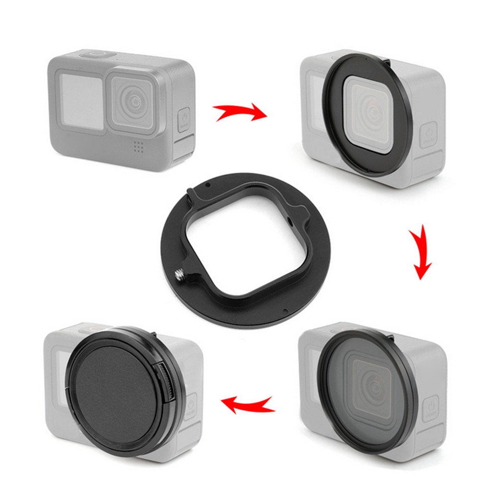 Voor Gopro Hero 9 52Mm Camera Lens Filter Adapter Ring Voor Gopro Hero 9 Action Camera Lens Converter Mount adapter Accessoires