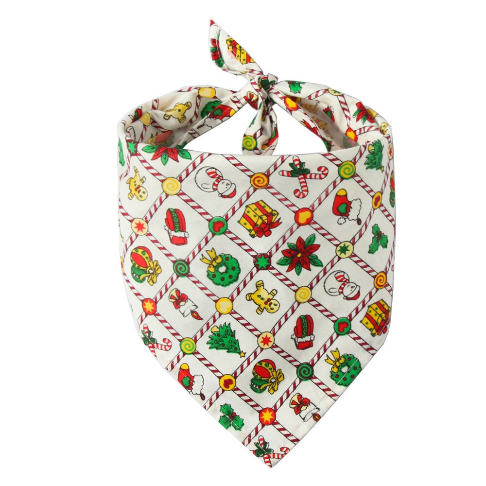 Kerst Hond Speeksel Handdoeken Halsband Kat Verstelbare Driehoek Bib Sjaal Kraag Met Patroon Puppy Accessoires: 11