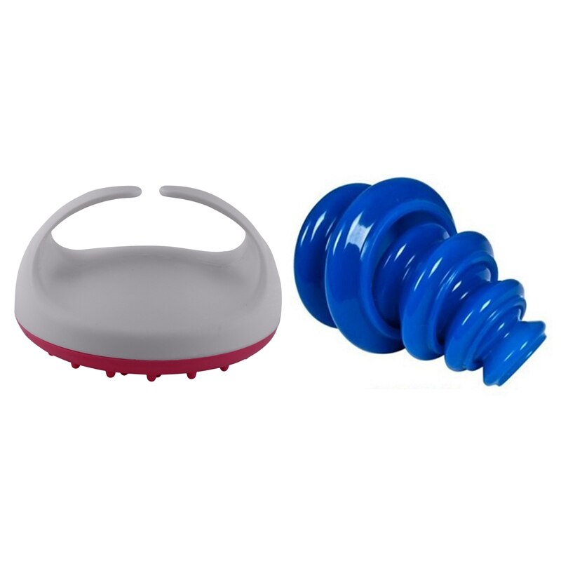 1 Pcs Handheld Bad Dusche Anti Cellulite Full Körper Massage Pinsel &amp; 1 Pcs Blau Vakuum Dosen: Default Title