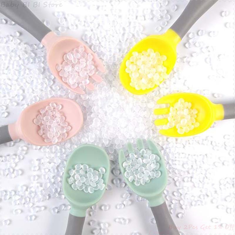 1 Set Baby Children Spoon Fork Set Soft Bendable Scoop Fork Kit Tableware Toddler Cartoon Training Feeding Cutlery