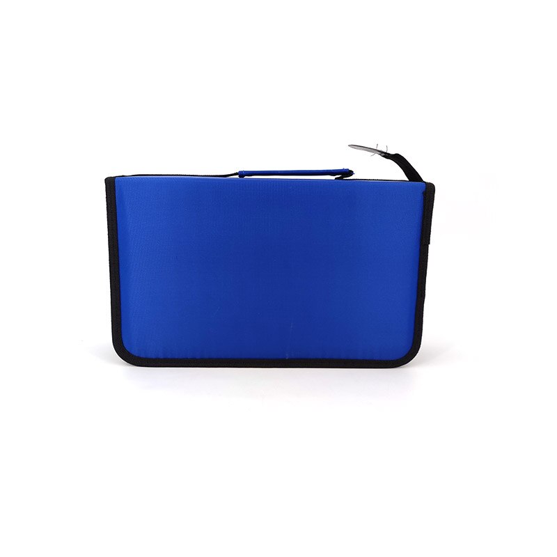 Cd Tas Grote Capaciteit Van 128 Cd Dvd Vcd Wallet Organizer Case Cd Sleeve Hard Album Doos Grote houder Met Rits: Navy