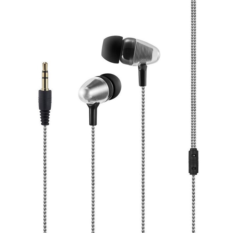 Kabelgewicht für subwoofer-kopfhörer, in-ear-kopfhörer mit geflochtenem kabel, weizendraht-ohrstöpsel für smartphones und android-handys
