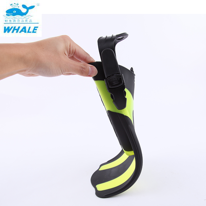 Aletas de buceo ballena ajustables para adulto, zapatos cortos de buceo, aletas de natación, aleta de pie, aletas de buceo con talón