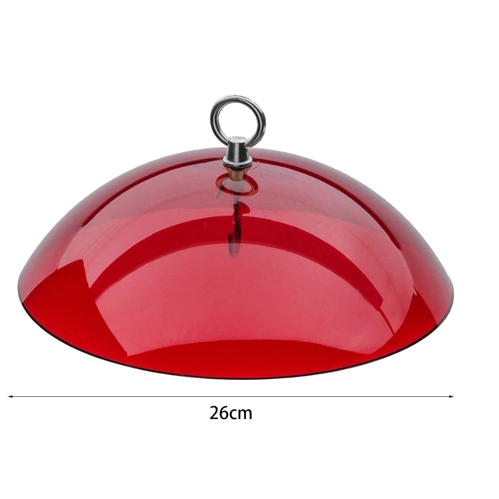 Hanging Bird Feeder Protective Cover Hummingbird Feeder Rain Cover Protection Mealworm Feeder Baffle for Home: Red