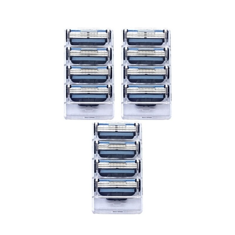 Men's safety razor blade 3-layer shaving care classic stainless steel smooth shaving manual shaver: 6