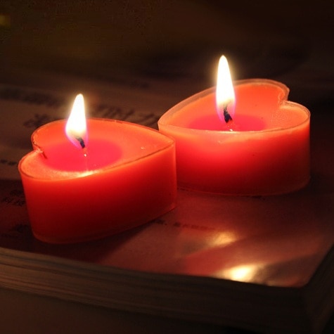 9pcs Heart Shaped Scented Candles Birthday Wedding Party Decor Candle Valentine's Day Proposal Dinner Aromatherapy Candle