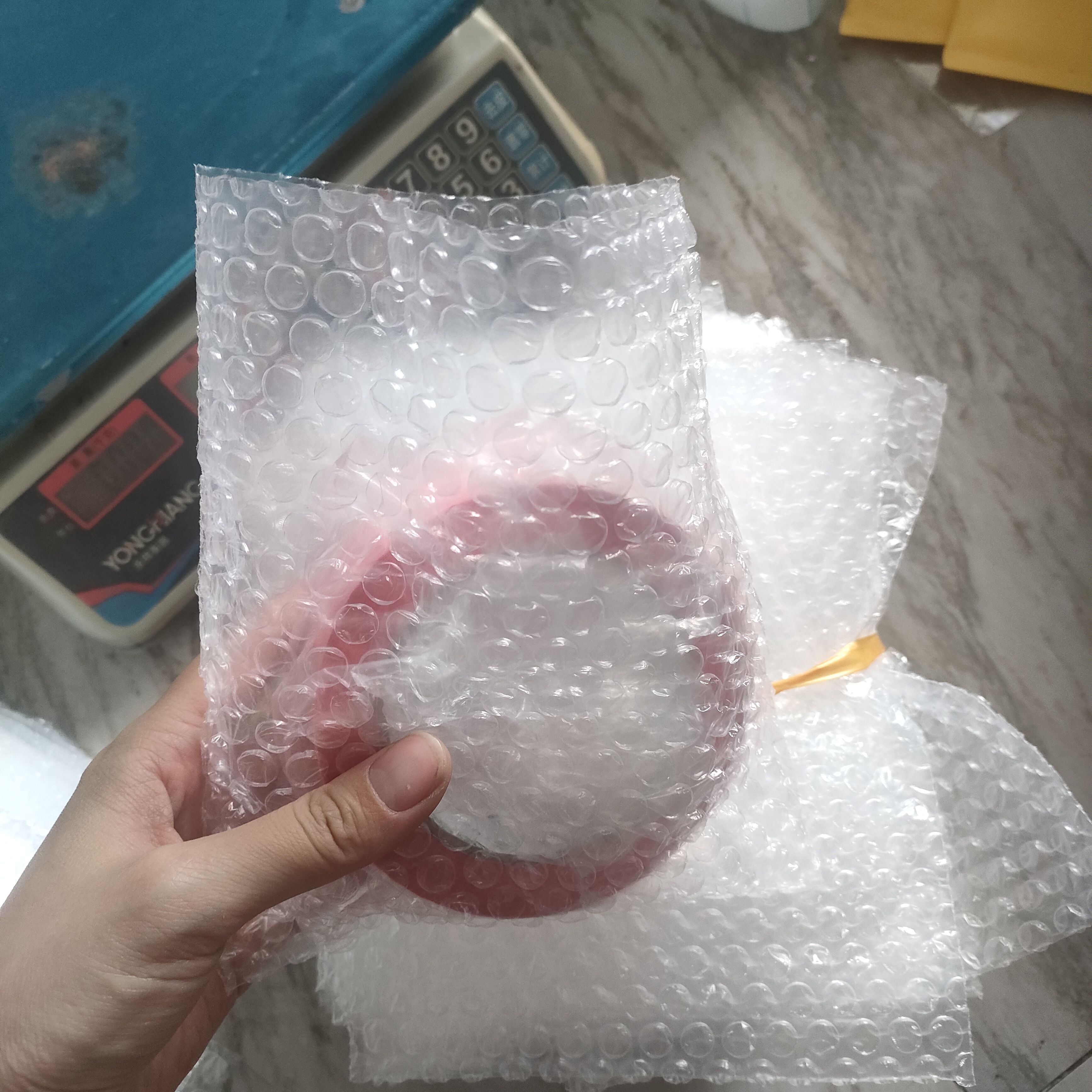 Bolsas de plástico para embalaje, envoltorio de burbujas blancas de polietileno transparente, a prueba de golpes, de doble película, 18x20cm, 100 Uds.