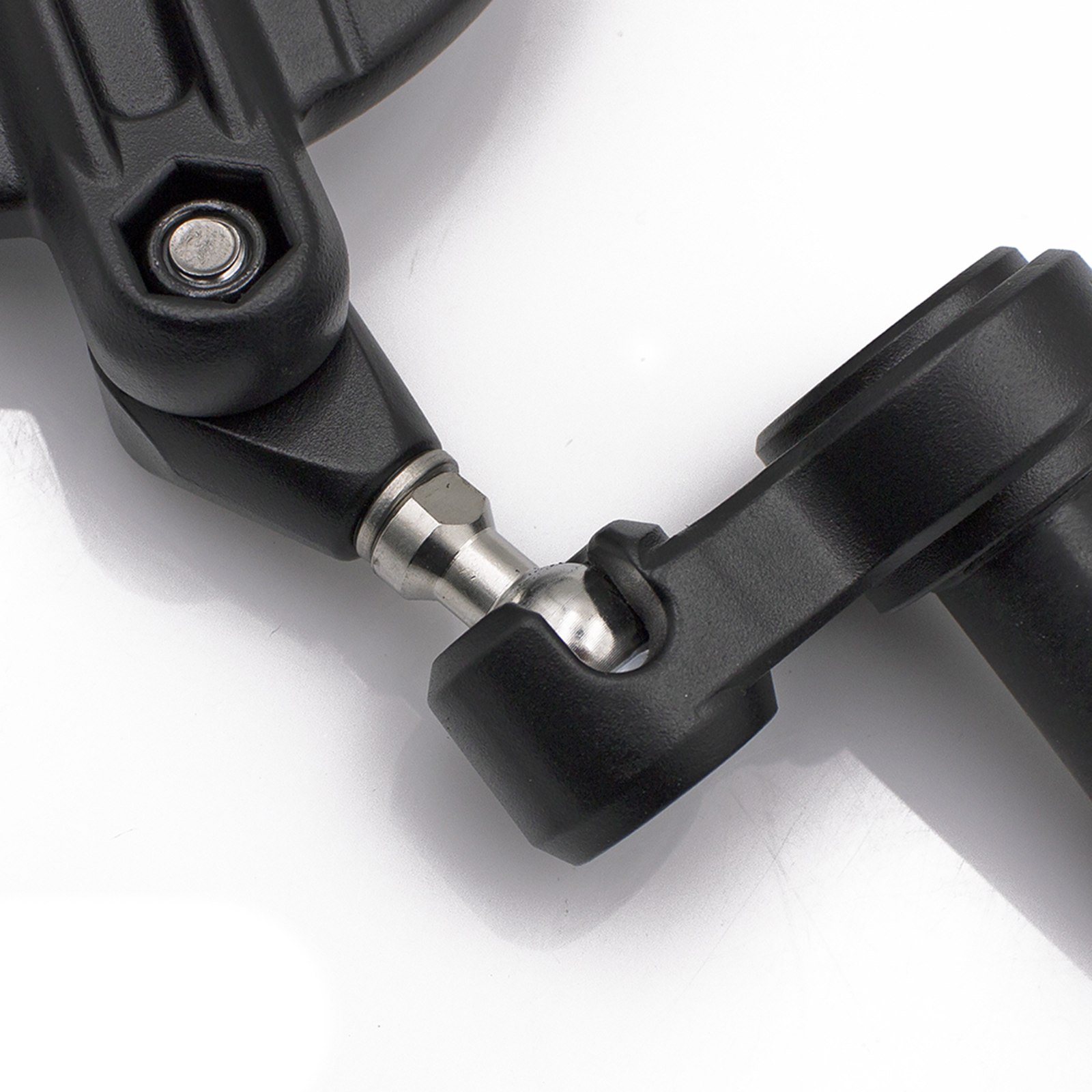 Universele 7/8 "Motorfiets Zwarte Ronde Handgreep Spiegel Aluminium Zwart Opvouwbare Handgreep Uiteinde Achteruitkijkspiegels