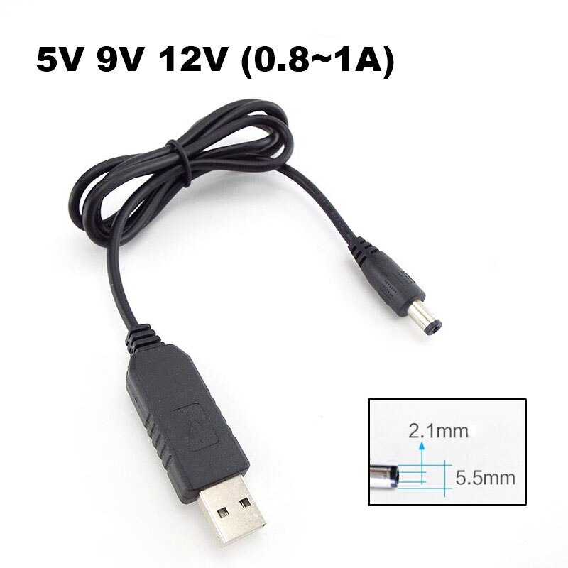 Usb Converter Dc 5V Naar Dc 9V 12V Voeding Adapter Step Up Module Boost Connector Lijn wire Usb Plug Naar Dc Kabel 2.1x5.5mm