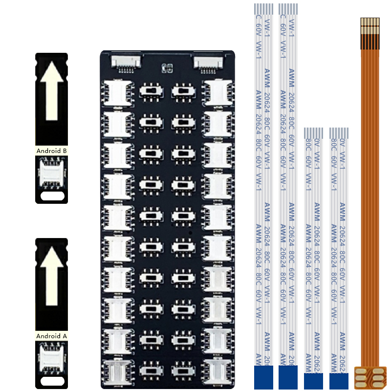 Cambiador de tarjetas Dispositivo multitarjeta Ranura para tarjeta externa Android Apple Universal 20 Expansión Tarjeta Sim para teléfono móvil de gran capacidad: Oro