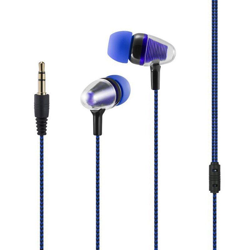 Kabelgewicht für subwoofer-kopfhörer, in-ear-kopfhörer mit geflochtenem kabel, weizendraht-ohrstöpsel für smartphones und android-handys