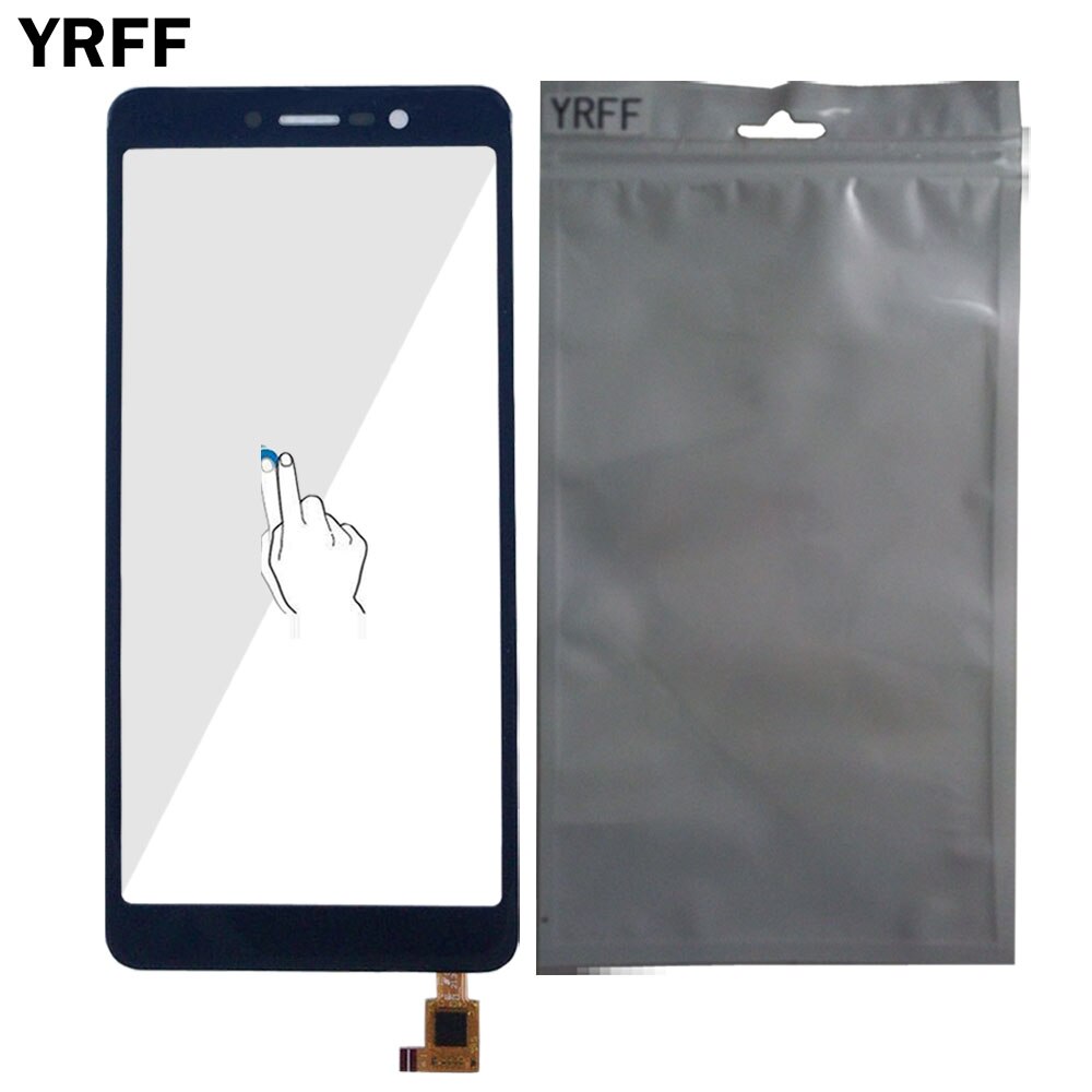 Sensor de pantalla táctil para BQ Mobile BQ-5508L BQ5508L BQ 5508 Digitalizador de pantalla táctil Panel Pantalla táctil frontal 5,45 "película protectora