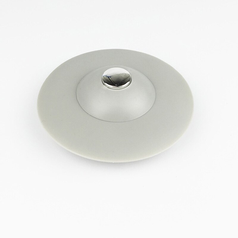 TPR Bath Tub Sink Floor Drain Stopper Hair Catcher Plug Kitchen Water Laundry 40FP12: Light Grey