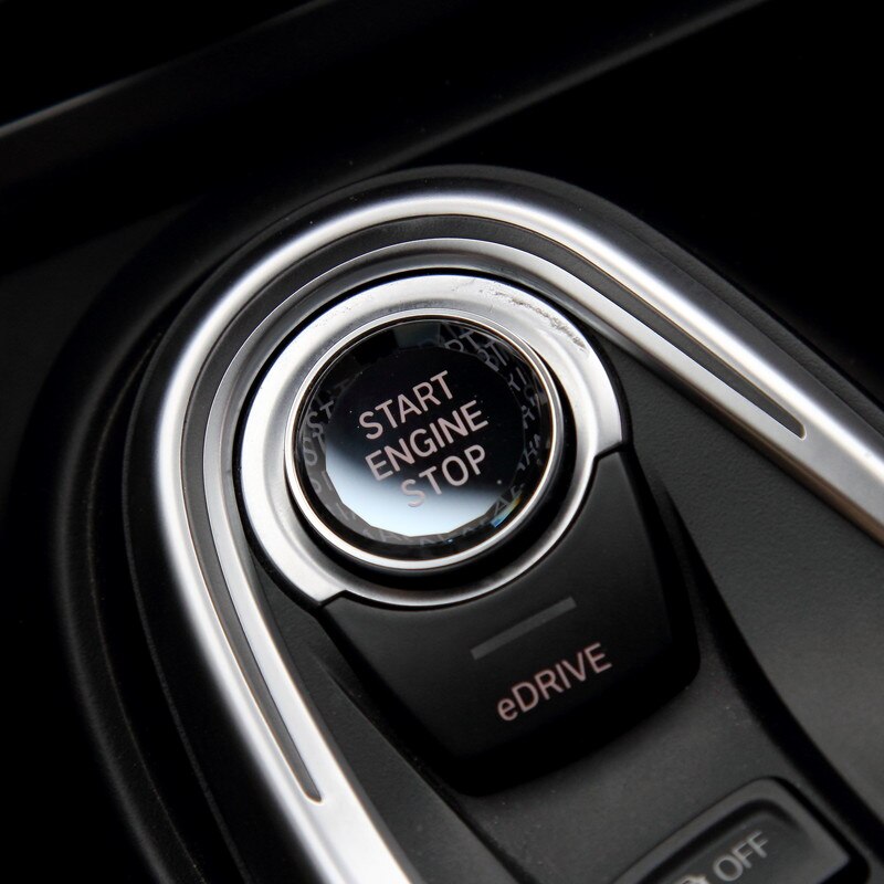 For MGU Three X3 X5 Series Car crystal push start stop engine button sticker Accessories Knob Manual Controller