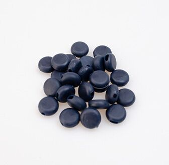 1000Pcs 10Mm Platte Aanpassing Gesp Kralen Silicagel Bottons Voor Masker Elastische Koord Stopper Touw Slot Diy Band cord End: Dark Blue