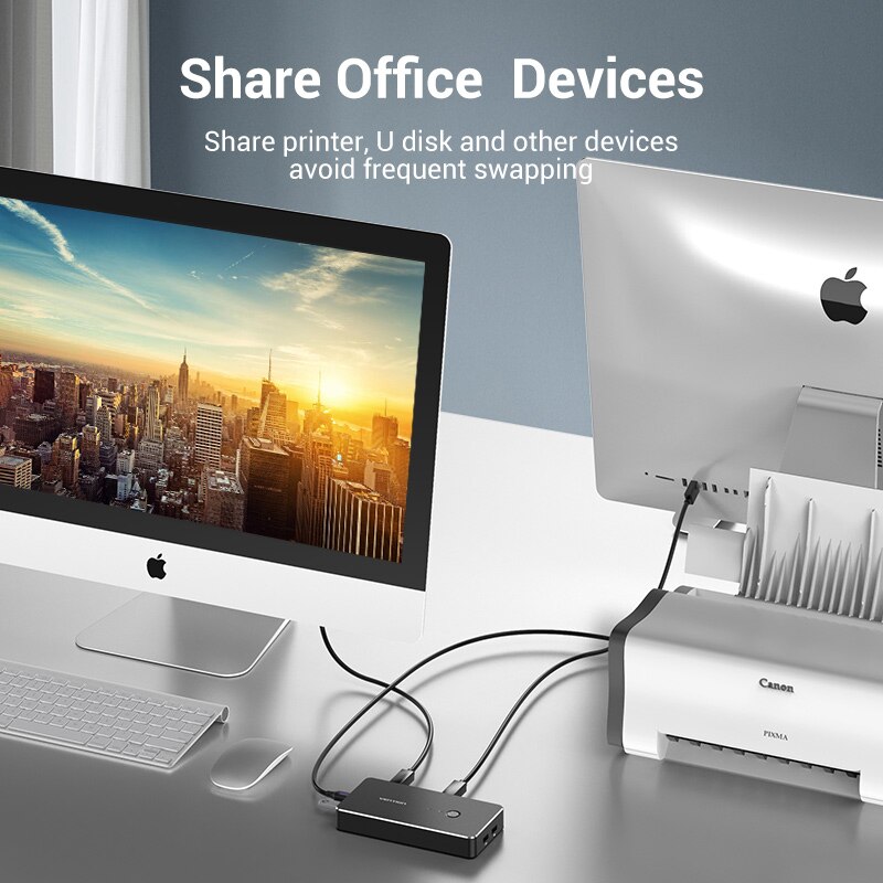Vention hdmi kvm switcher usb 2.0 porter 4k usb vga switch kvm spliiter switch for sharing printer keyboard mouse kvm switch vga